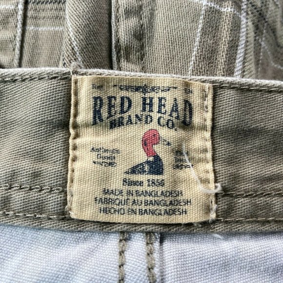 Redhead Men's Size 38 Tan Plaid Cargo Shorts - Picture 4 of 9